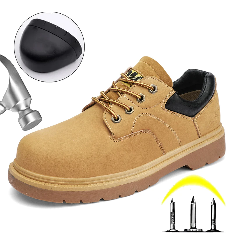 

Men Work Safety Shoes Breathable Anti-puncture Working Sneakers Male Indestructible Work Shoes Men Anti-smash Lightweight Men Sh