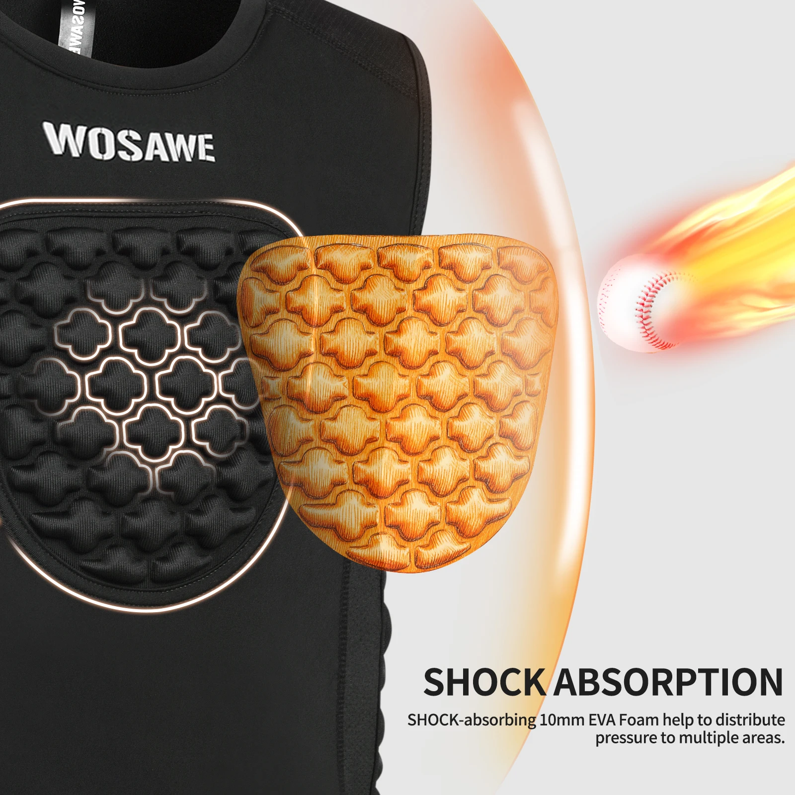 WOSAWE Football Soccer Goalkeeper Training Goalie Jerseys Sleeveless Youth's Sports Padded Vest Lightweight