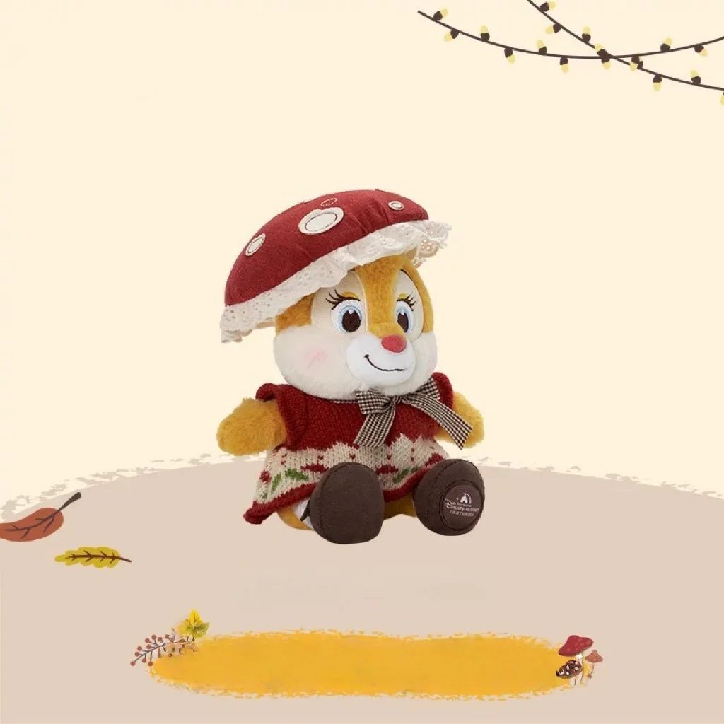 Shanghai Disneyland 2025 Autumn Souvenir: Chip 'n' Dale & Clarice Plush Doll Keychain/Bag Charm - A Perfect Gift for Girls view 2