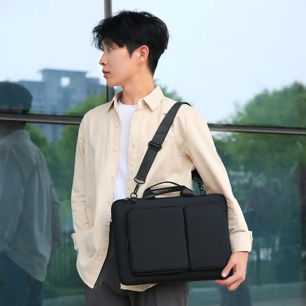 

Fashion Protable Laptop Handbag Briefcases Sleeve Case Notebook Pouch Shockproof Wear Resitant Shoulder Messenger Bag Business