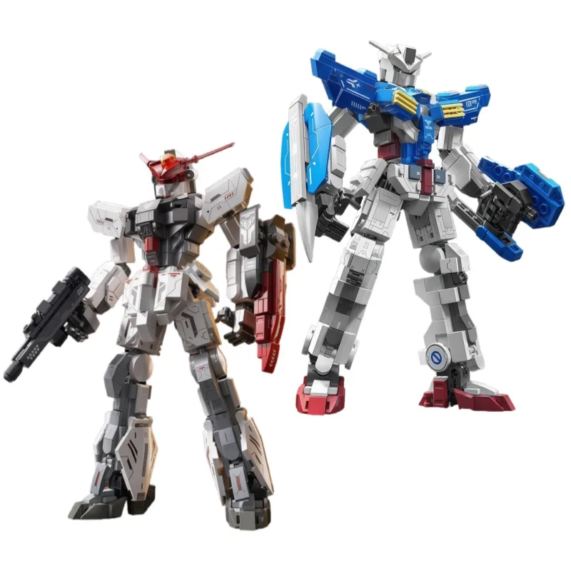 Frenzy Mech Building Blocks Transformable Robot Assembly Model Display Piece Anime Cartoon Decor Collectible Toy Holiday Gift