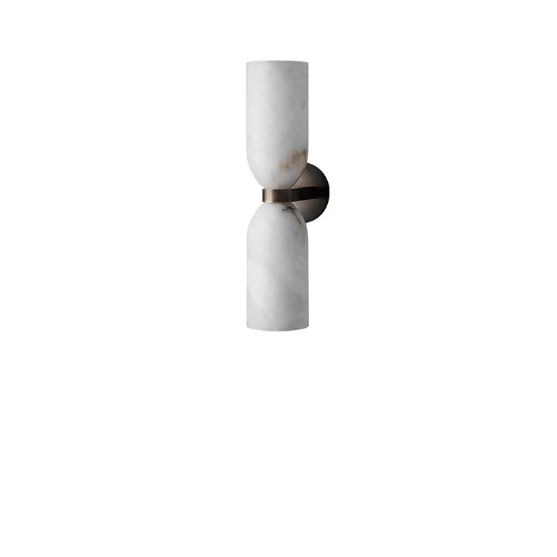 

Retro marble wall lamp medieval light luxury villa background wall corridor aisle lamp