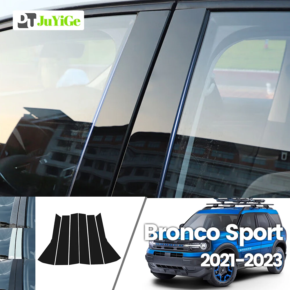 

For Ford Bronco Sport 2021-2023 2022 Bright Black Carbon Fibre Window Door B C Sticker