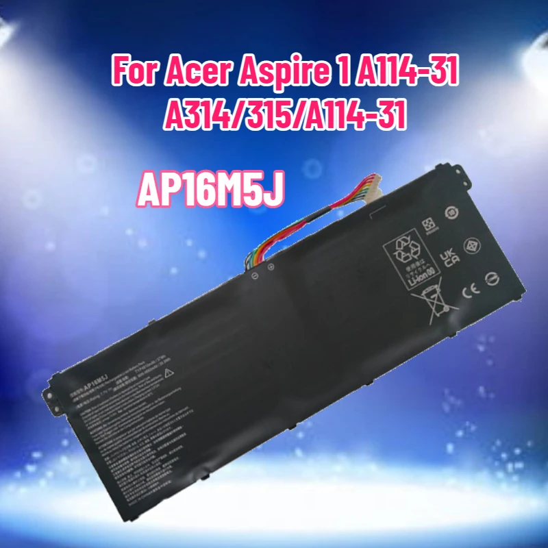 

AP16M5J Laptop Battery 4810mAh 7.7V Suitable for Acer Aspire 1 A114-31 A314/315/A114-31 Battery