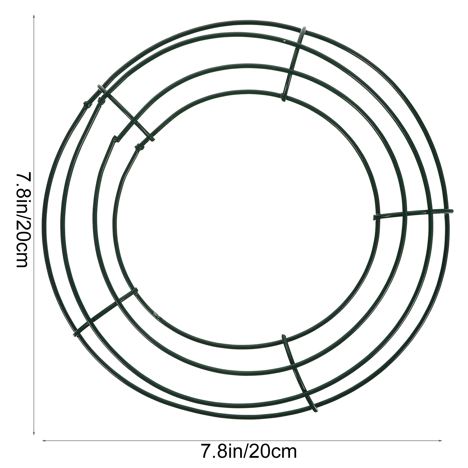 5 Pcs Tinsel Metal Wreath Hoop Frame for Christmas Green Round Metallic Line 2000X2000X150CM Rings Making Supplies DIY