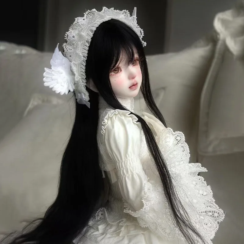 

bjd doll wigs are suitable for 1/3 1/4 and 1/6 size imitation mohair bangs long straight hair doll accessories