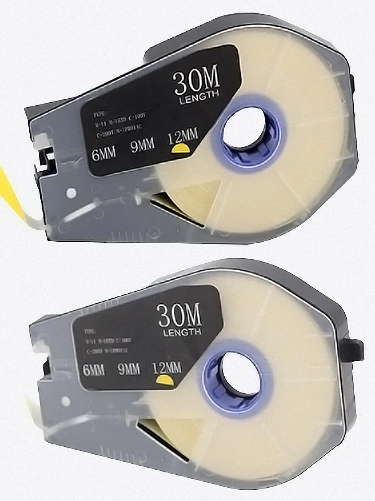 10PCS M-1PRO 11C Tape Label Cassette KL-1109W 6mm 9mm 12mm*30m White Yellow Label Paper For M-11 MK2500 MK2600