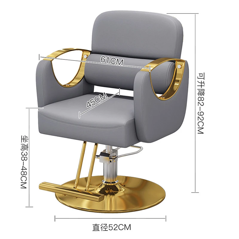 Modern Hair Stylist Chair Hydraulic Pump Salon Chair Chrome Base Hair Salon Sturdy Structure Salon Indoor Use sillón de barbería