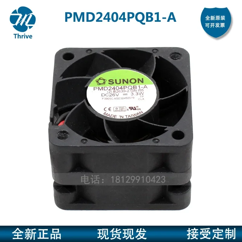 for PMD2404PQB1-A 26V 3.3W Two-Wire New Original 40x40x28mm Inverter Fan