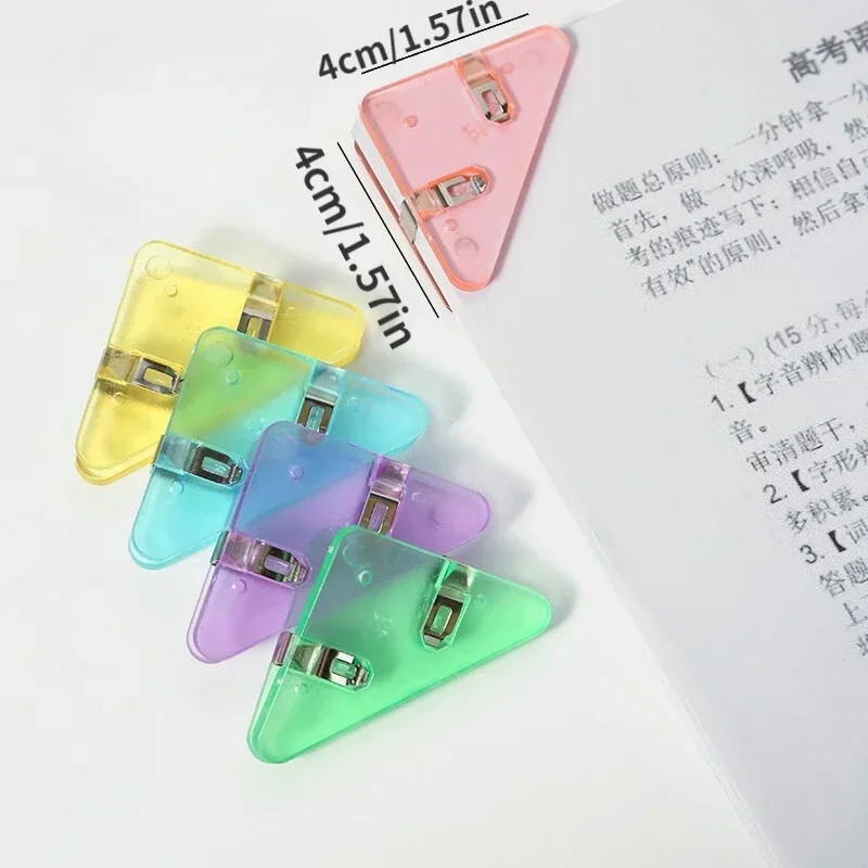 5pcs/set Paper Clip Triangle Corner Clips File Paper Clips Kawaii File Index Photo Clamp Page Holder Korean Stationery Organizer