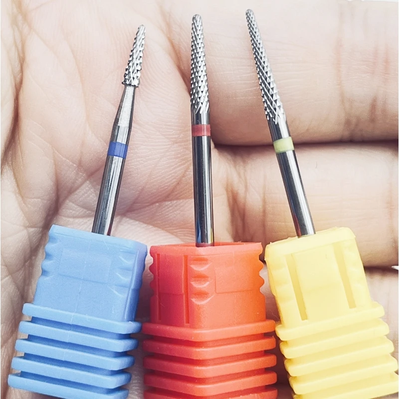 1 قطعة مظلة إهاب كربيد مسمار مثقاب الخشب 3/32 "الدوارة التنغستن الصلب لدغ قاطعة المطحنة ل مانيكير الأظافر اكسسوارات أداة #6