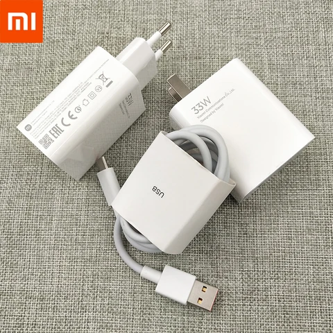 Зарядное устройство Xiaomi Poco X3 Pro, 33 Вт, оригинальное EU/US Turbo, быстрая зарядка 6A, USB C кабель для MI 10 10S 10T Pro Redmi K30 K40 Pro Note 10s