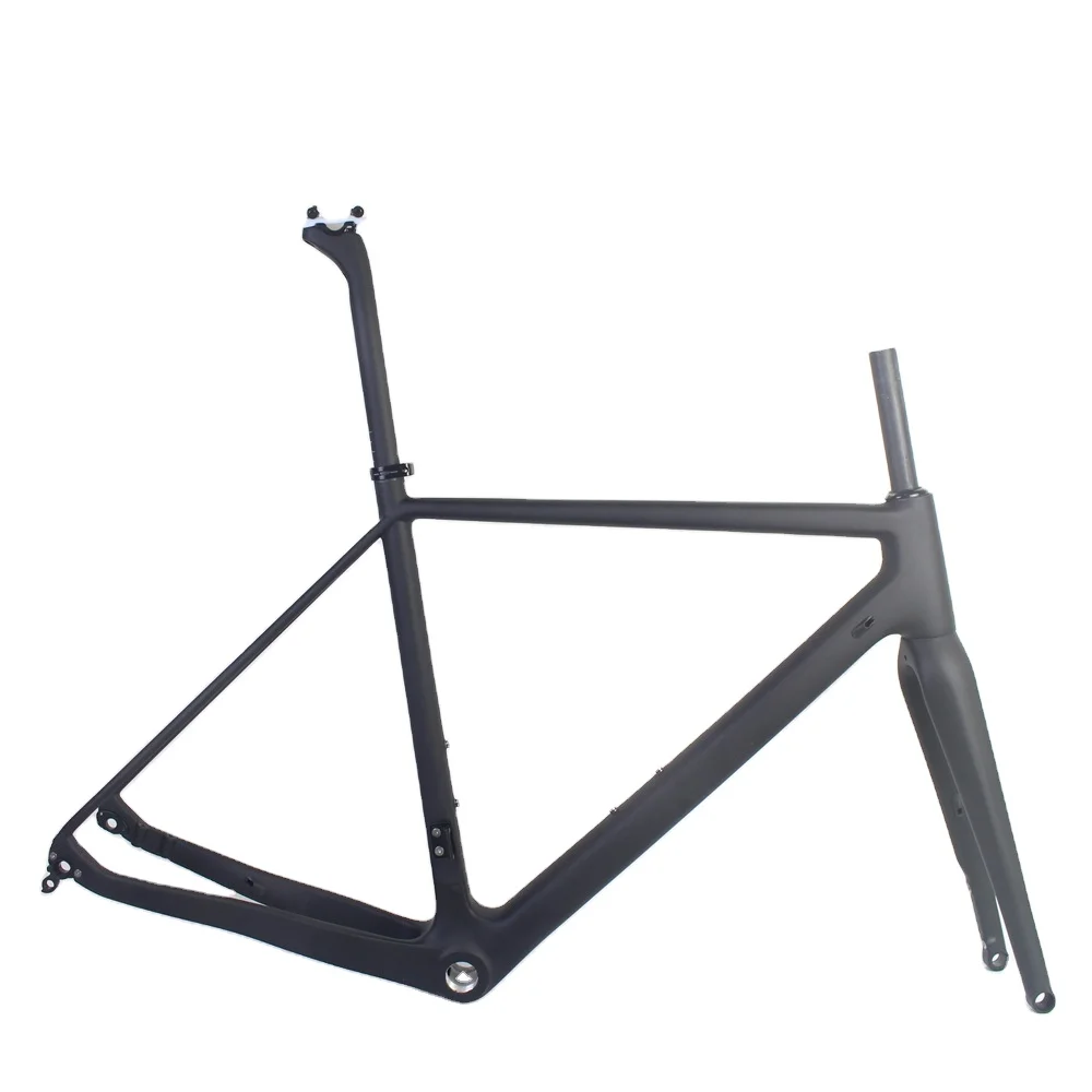 

49/52/54/56/58/cm Matte Customs Paint Disc Brake Carbon Fiber Bicycle Frame Gravel Bike Frames