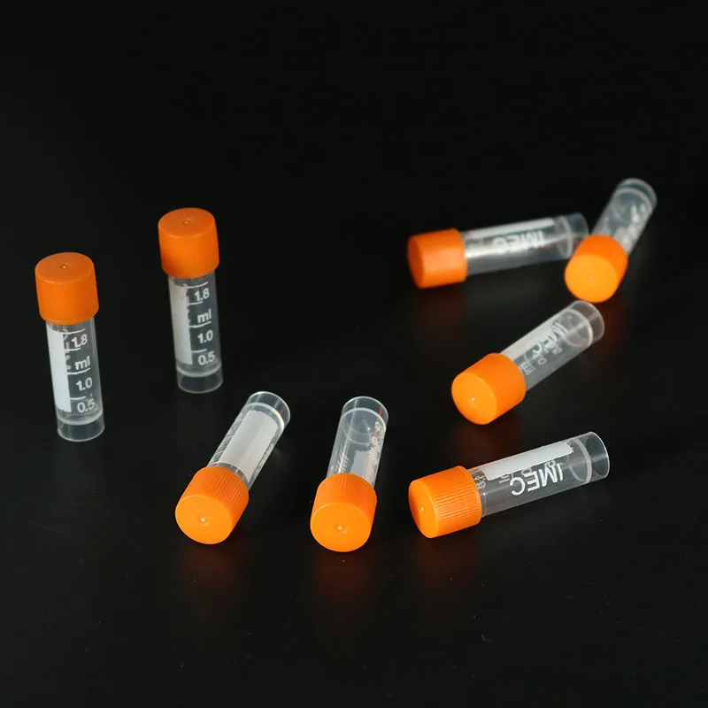 10pcs 1.8ml Laboratory Tube with Screw Cap Multifunctional Plastic Transparent Tube Sample Storage Container Centrifuge Tube