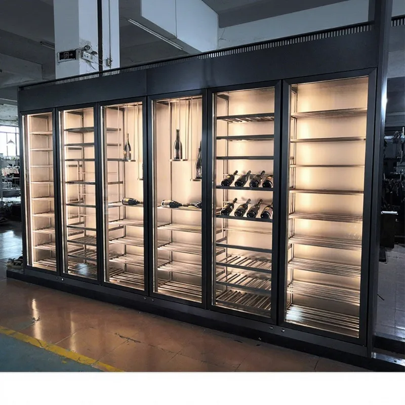 Airo Luxury Stainless Steel Constant Temperature Wine Cellar Thermoelectric Refrigerator Cooler Fridge Red Wine Glass Cabinet