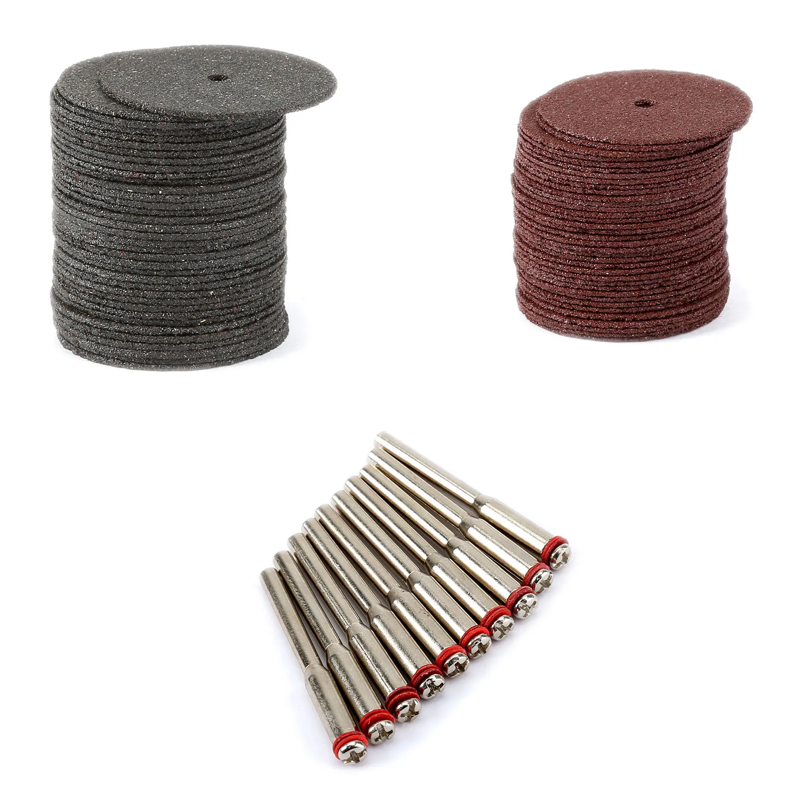 72 قطعة ملحقات دريمل 24 مللي متر قطع أقراص قطع عجلات طحن القرص ل أداة دوارة لقطع المعادن + 10 قطعة 3.175 مللي متر مغزل