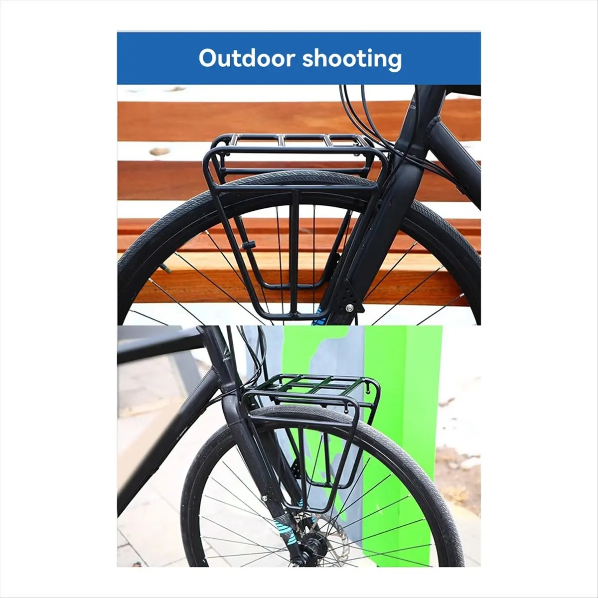 Lively- Front Cycling Rack for Cycling Touring Carrier Racks for Mountain Road Cycling Front Pannier Rack for Cycling Black