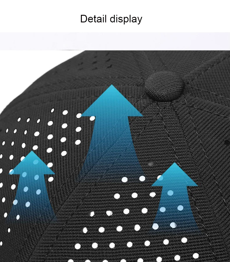 5cm Kurzes Visier Fitted Cap mit Individuellem Logo Baseballkappen für Männer und Frauen Text Grafik Team Stickerei Atmungsaktive Netz-Dad-Mütze Große Größe – Detail 5