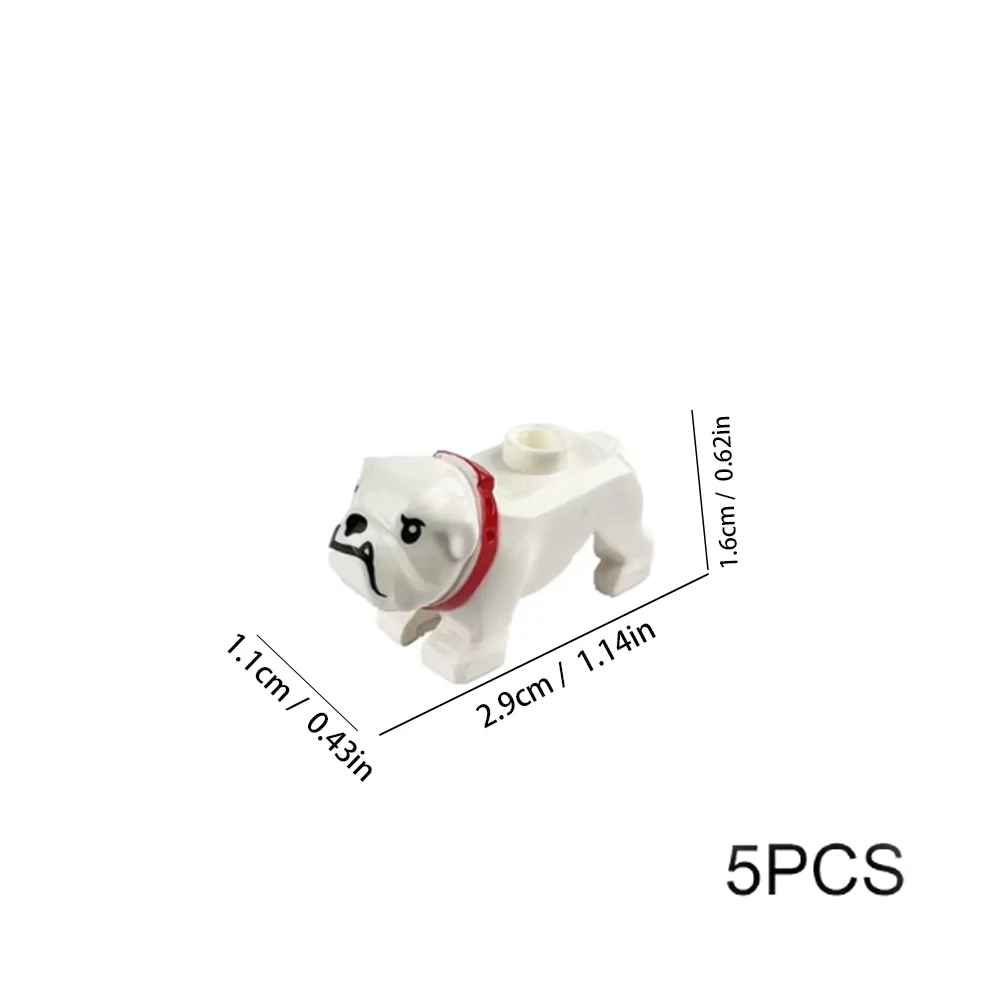 MOC Bausteine Haustiere Husky Weiß Kätzchen Welpen Bulldogge Zoo Haustier Bausteine Szene Dekoration Requisiten kinder DIY Spielzeug geschenk – Detail 20
