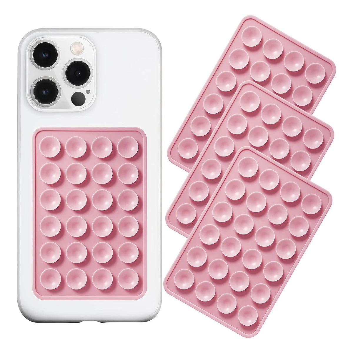 Double Sided Silicone Suction Pad, Reusable Phone & Tablet Mount For Smooth Surfaces