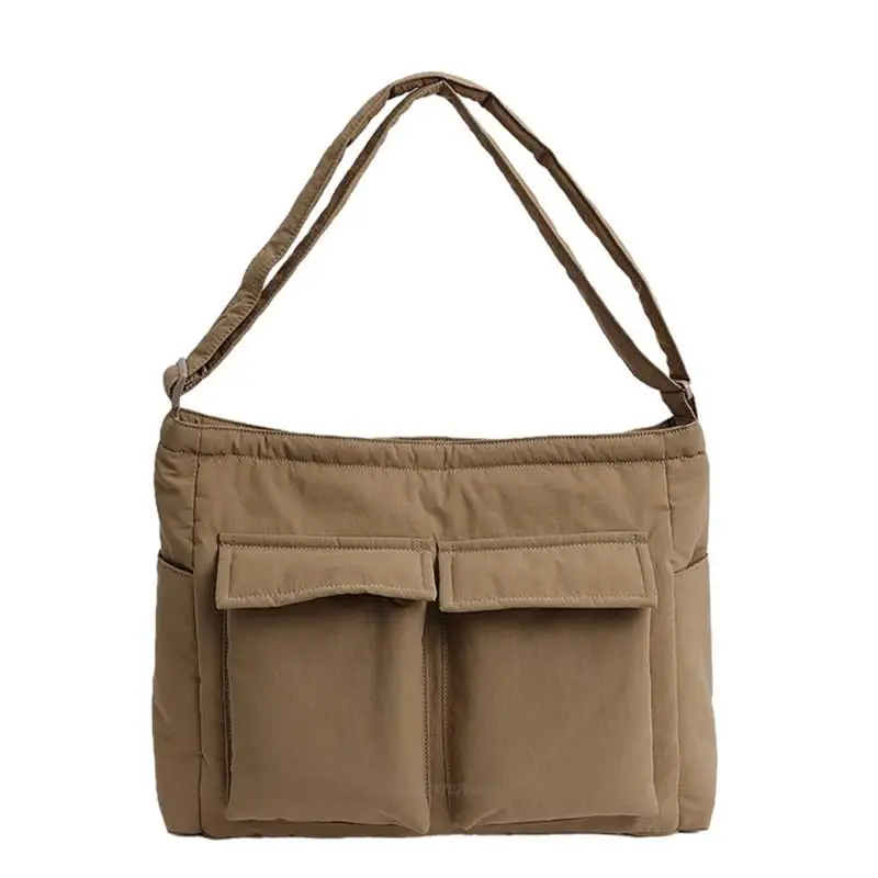 X5XA Friendly Reusable Bag Large Capacity Casual Carryall With Practical Canvas Shoulder Bag For Everyday Use