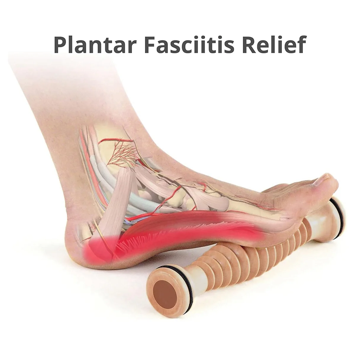 Y31A Fußrolle aus Holz, Fußmassagegerät für Plantarfasziitis, zur Stressabbauunterstützung und Entspannung durch die Rolle