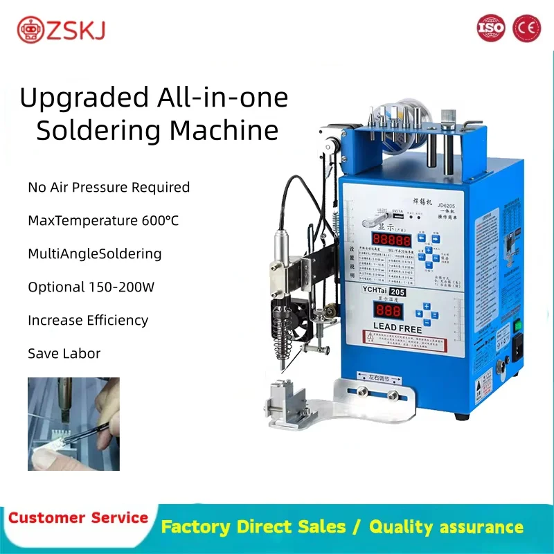 Multifunktionale Soldatmaschine Halbautomatische Lötstation Präzises USB-Punktschweißen DC-Stecker Löten LED-Lichtleistung