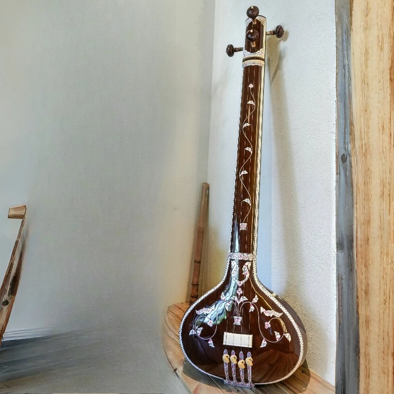 Sitar national instrument Indian sitar concert playing string small instrument