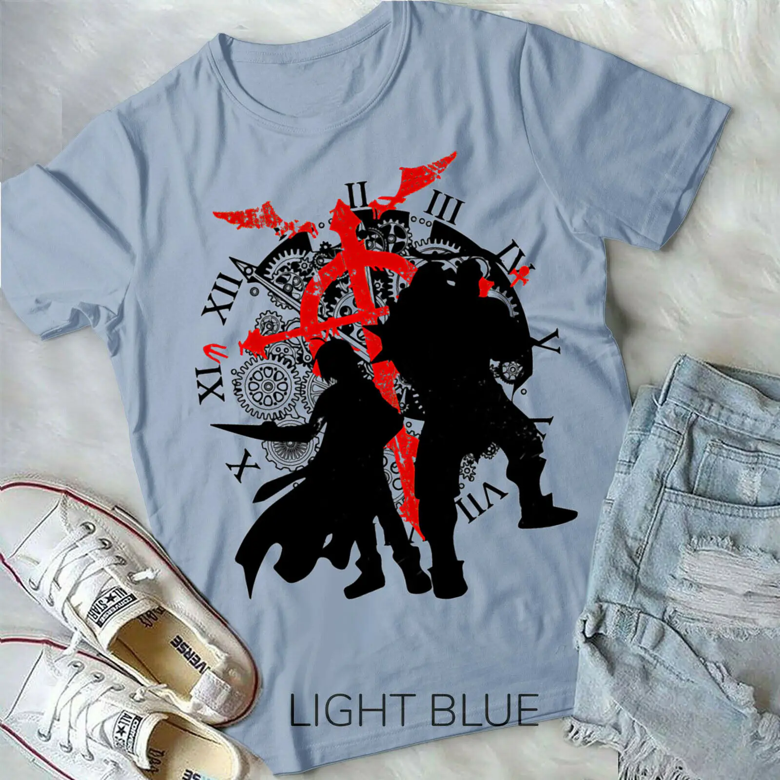 

Fullmetal Alchemist T-shirt FMA Brotherhood Shirt Edward Elric,Alphonse Elric