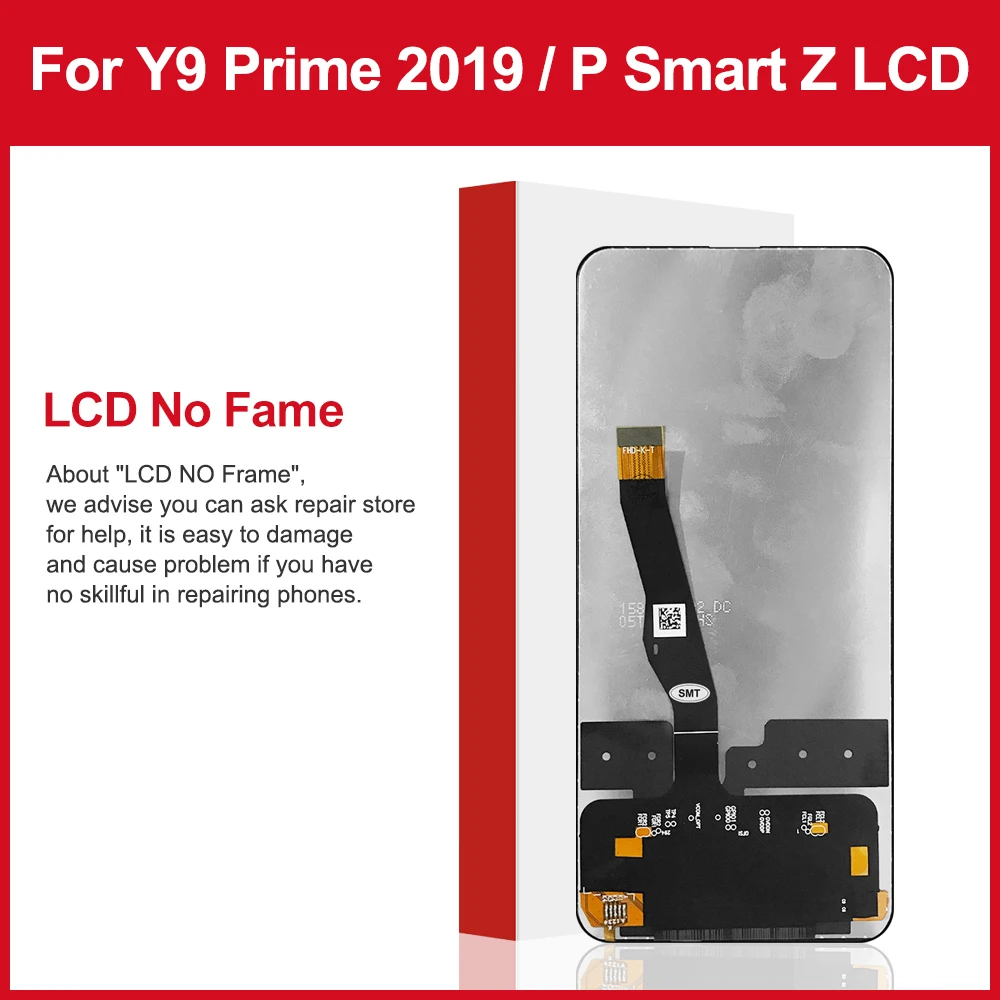 AMOLED For Huawei Y9 Prime 2019 STK-L21 L22 LX3 Display Touch Screen Digitizer Assembly For Huawei P Smart Z STK-LX1 LCD Replace