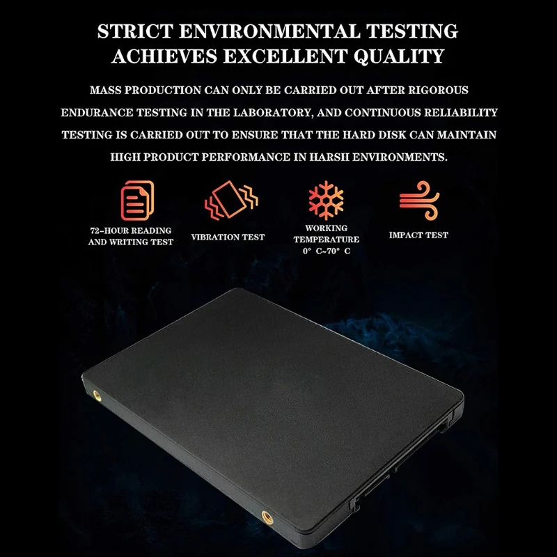 Unità SSD interna ad alte prestazioni da 64G da 2,5 pollici SATA6.0GB/s per computer, desktop, PC laptop Nero