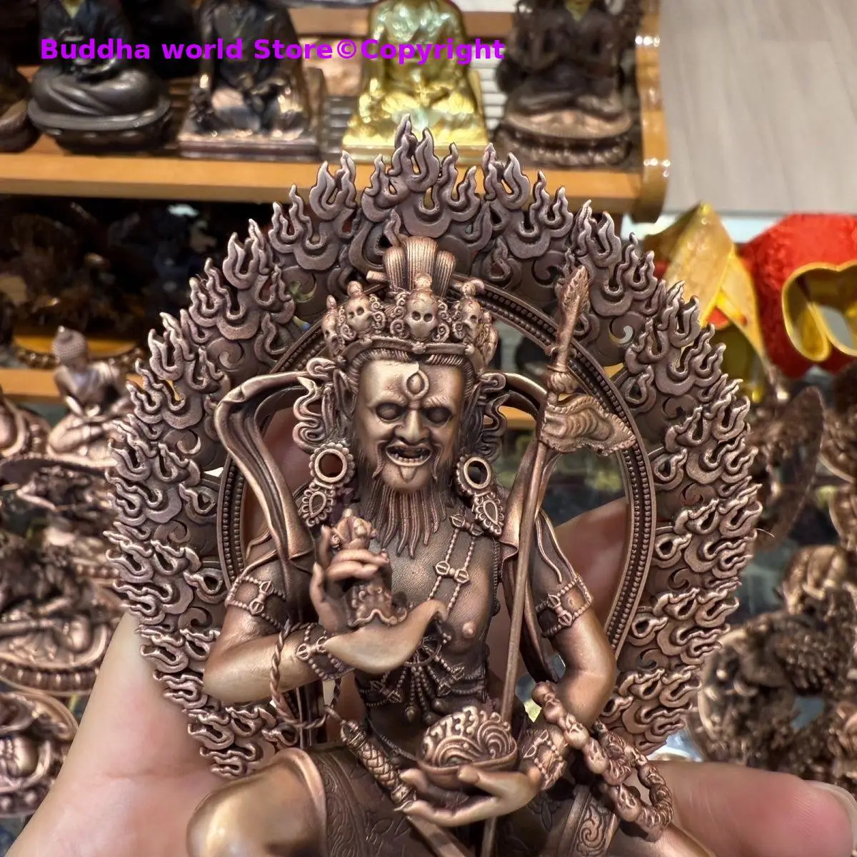 Brahmarupa Brahman Gonpo Guardian Deity Buddhism home altar exorcise evil spirits Exorcism Rare Buddha statue Exquisite 10cm