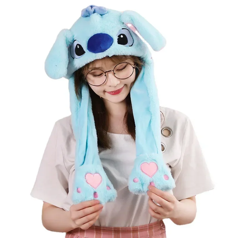 

Disney Anime Cartoon Funny Cartoon Stitching Cute Airbag Magnet Hat Rabbit Party Role Play Girl Plush Sanrio Melody Ear Cap