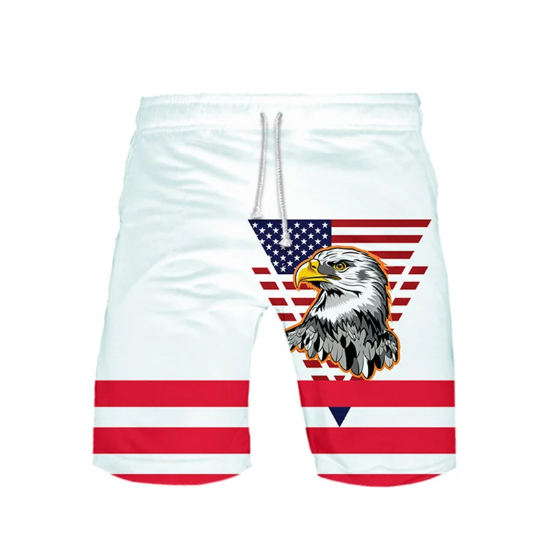 Creative USA Flag 3D Board Shorts Trunks Summer Quick Dry Beach Swiming Shorts Men Casual Short Pants Beach clothes