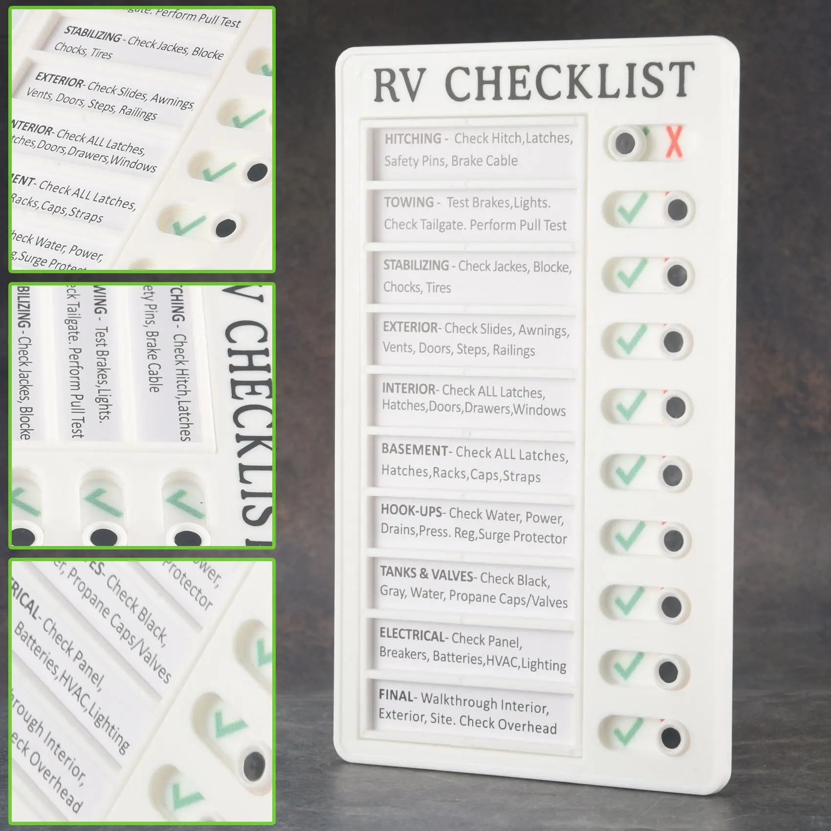 AED6-Memo Plastic Board, Detachable And Reusable Creative Memo Checklist For Check Items And Form