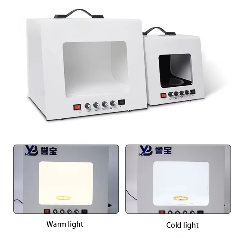 20cm Small Shadowless Light Box Portable Photo Fill Light Portable Jewelry Gem Photography Led Light Box view 3