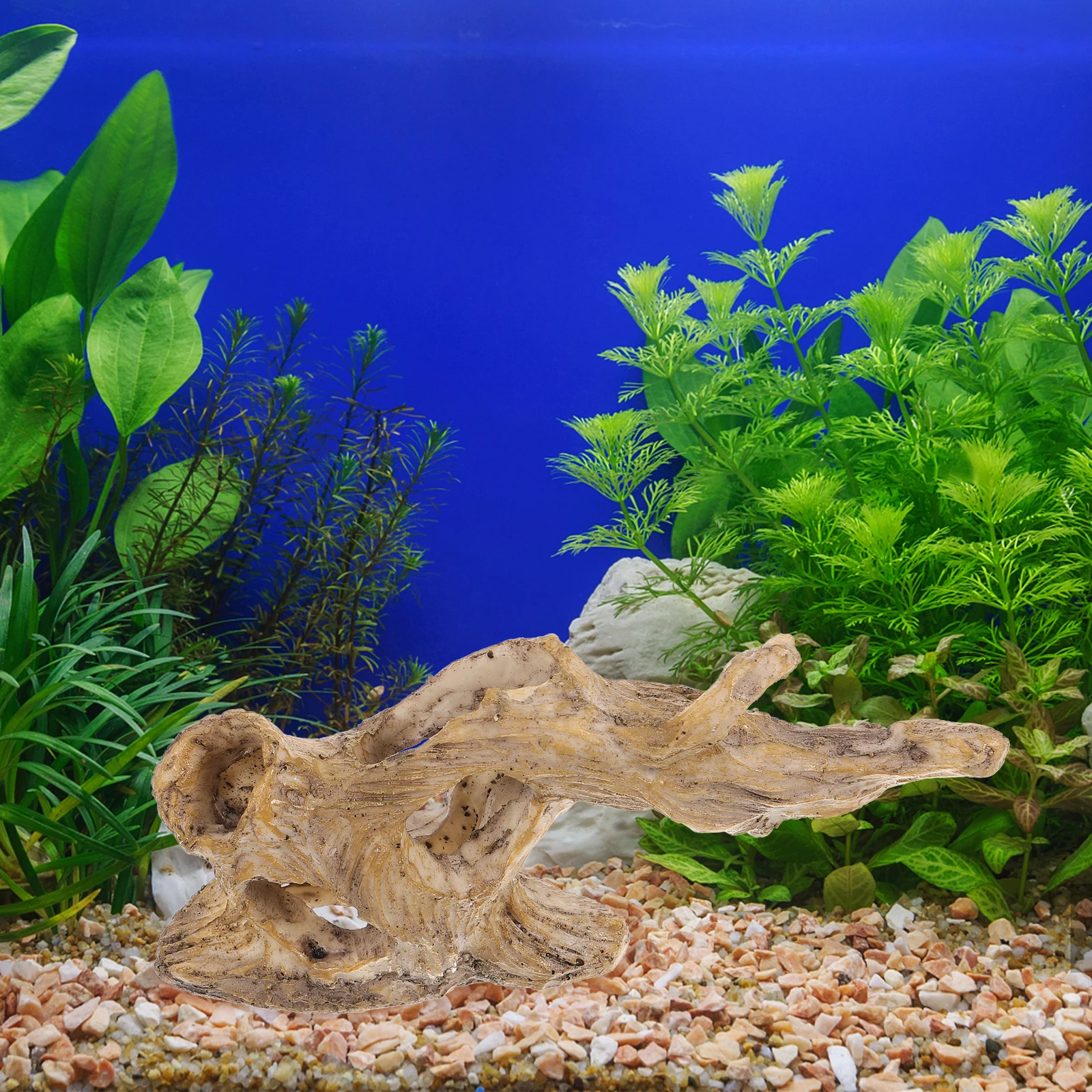 

Decorative Aquarium Stump Fish Tank Ornament Resin Material Longtime Underwater Use Elegant Design Fish Tank Decoration