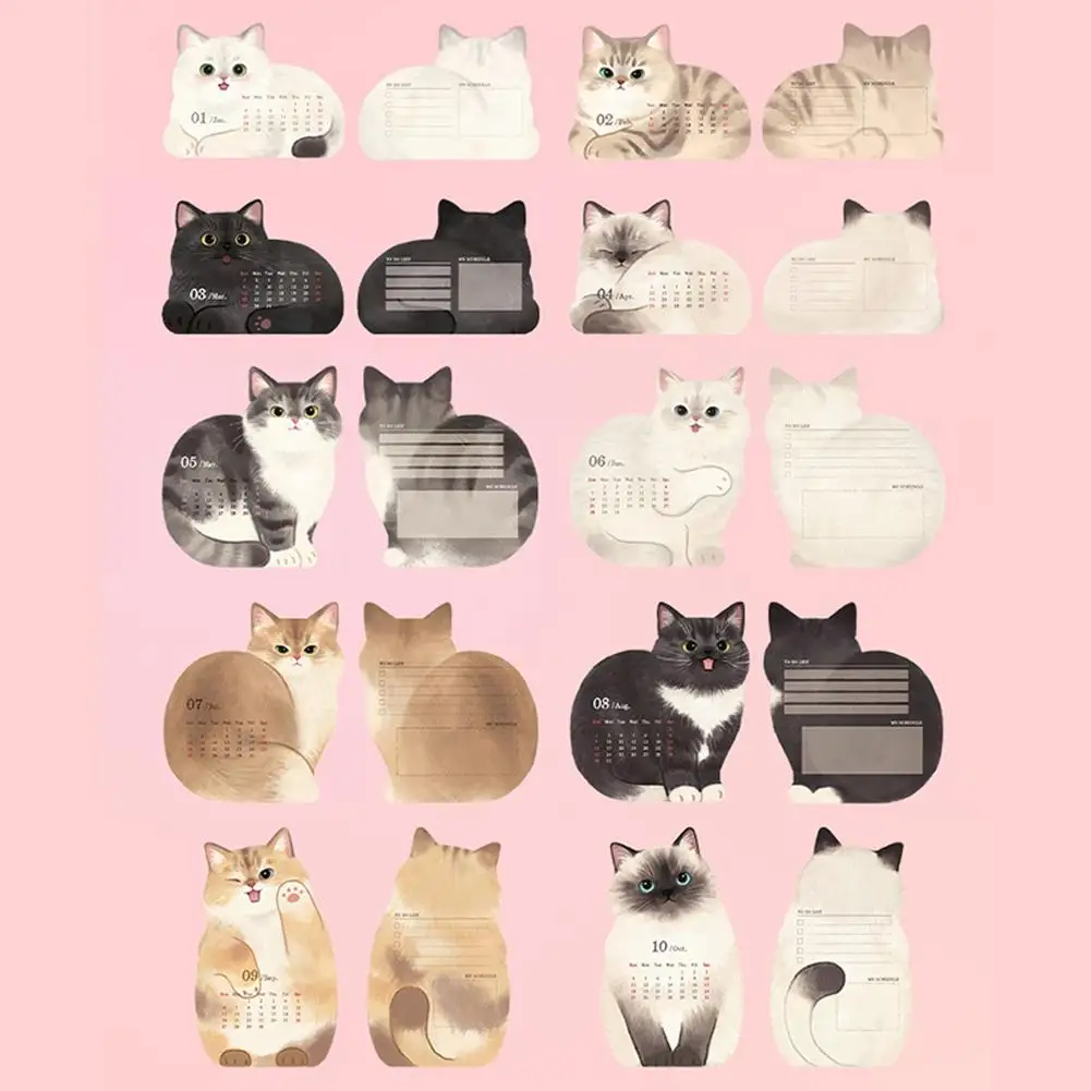 مخطط طاولة التقويم المكتبي من سلسلة Dog، جدولة سنوية 2026 ملاحظات مذكرة منظم جدول أعمال القط اللطيفة للمنزل والمكتب والمدرسة يوميًا #6