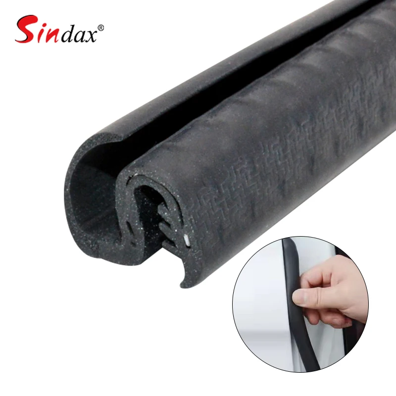 

2pcs B Pillar Seal Strips Rubber Car Door Edge Rubber Weatherstrip Noise Insulation Sealing Strip Auto Sealant Accessories