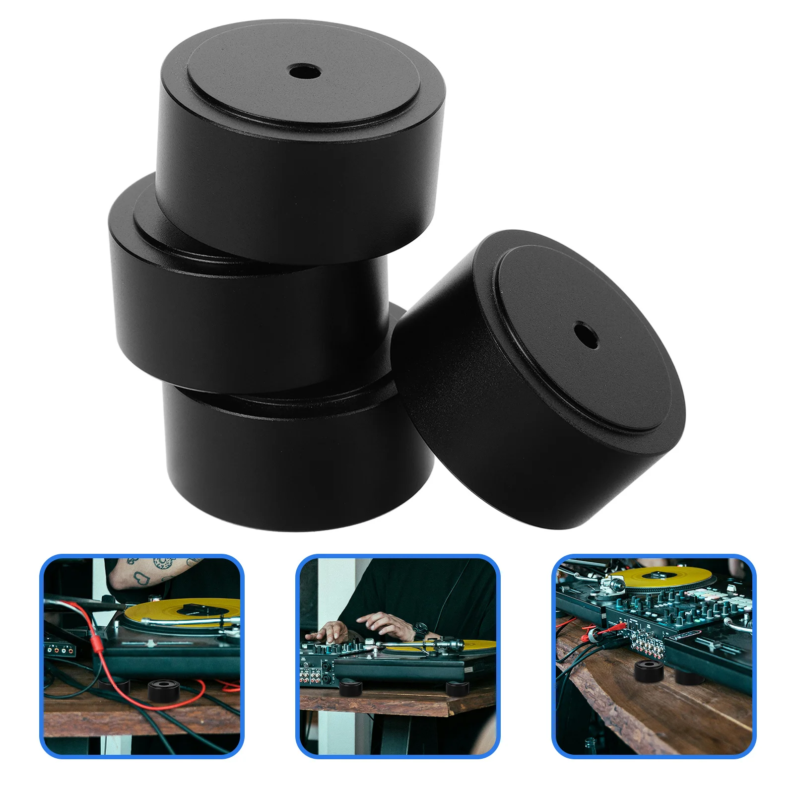 

4Pcs Aluminum Alloy Speaker Pad Feet Bumper High Durability Vibration Minimizer Pure Sound Effect Speaker Feet