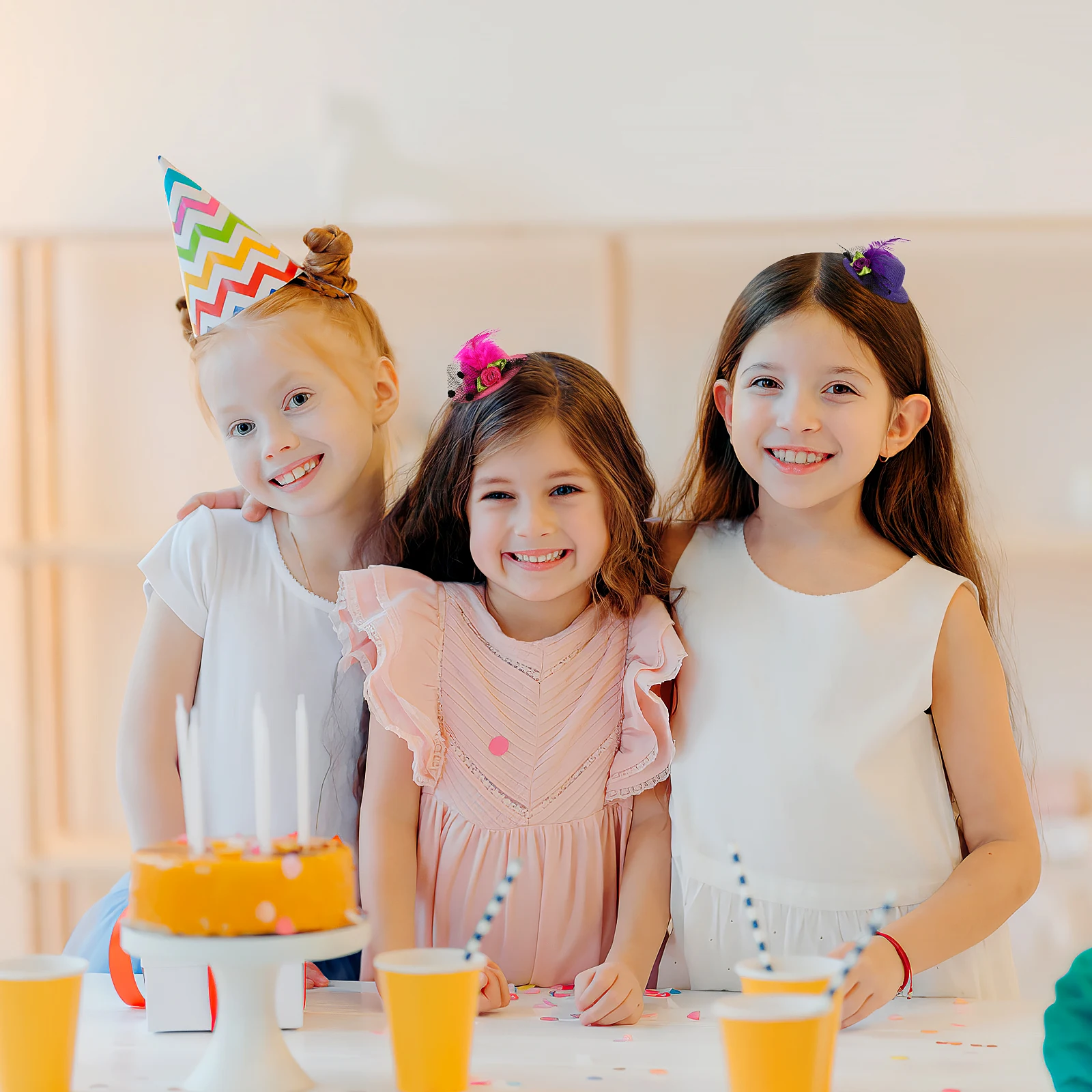 

12Pcs Mini Hat Hair Clips Barrettes Photography Party Accessories Small Hat Hair Barrette Barrettes for