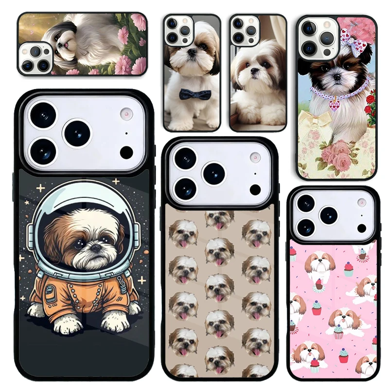 Funda Protectora para iPhone 17 Air 16 Pro Max 15 Plus 11 13 Mini 14 12, Diseño de Perro Shih Tzu