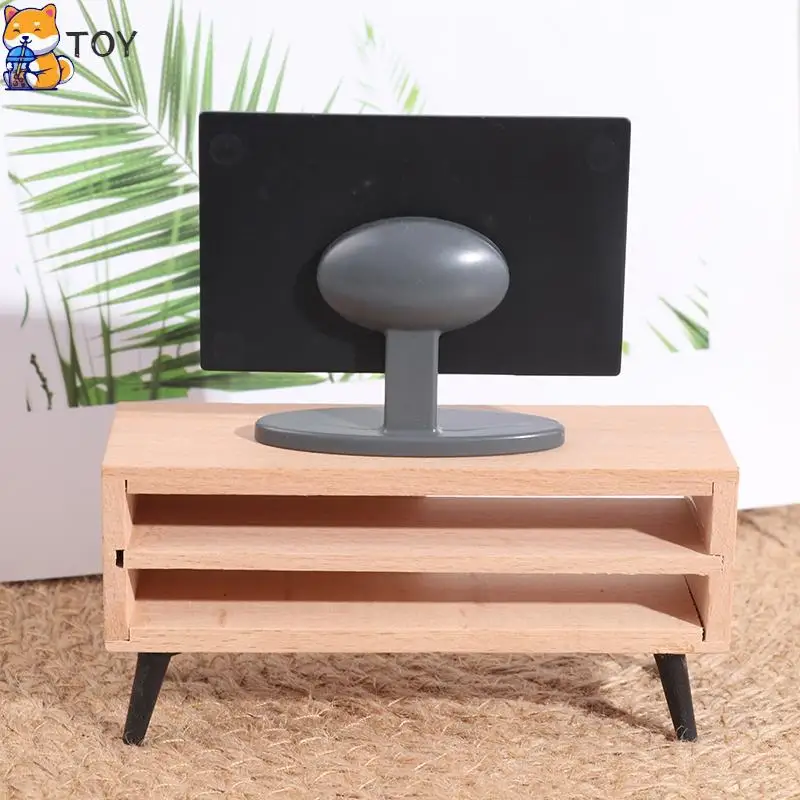 1:12 Puppenhaus TV-Simulation Miniatur möbel Puppenhaus Wohnzimmer Dekoration Fernsehen