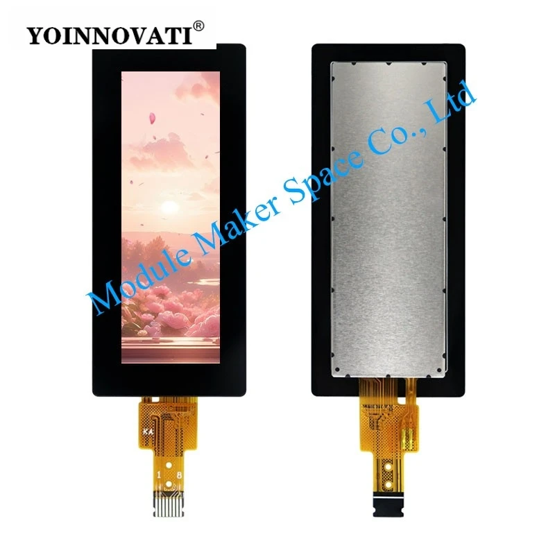 1.68-Inch Bar-Type IPS Display Module NV3007 Driver 142x428 SPI TFT LCD with Full Viewing Angle & Protective Cover LCD Panel