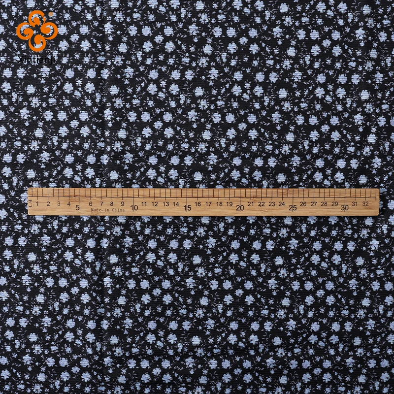 0.5/1/2/3 متر طباعة الأزهار الصغيرة 16 ويل سروال قصير النسيج سحق الضلع لفستان بلوزة تنورة إكسسوارات الشعر Craft بها بنفسك الخياطة الحرفية