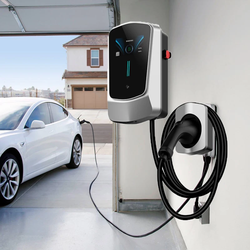 7KW 11KW Wall Mounted Ccar charger OCPP RFID APP Control Type 2 22kw Ev Charger WALLBOX Electric Vehicle Charging Station Pile