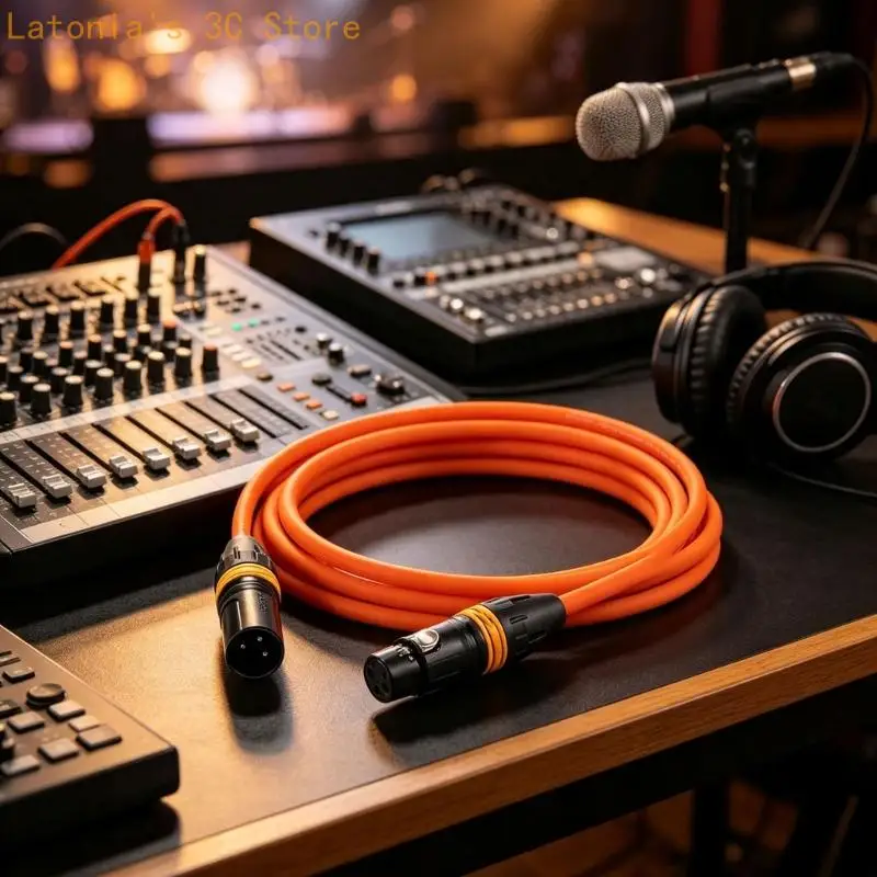 Microphone XLR Extension Cable 3Pin Male to Female Mic Wire with Locking Female Connector for Stage and Conference X3UB