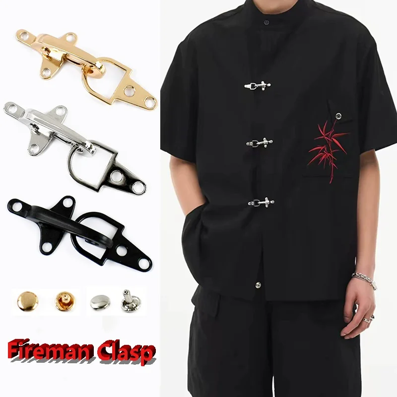 

10-50Pcs 4/5cm Metal Belt Buckle Fireman Clasp Jacket Coat Decorative Carabiner Button Brooch Trigger Lobster Buckles Fasteners