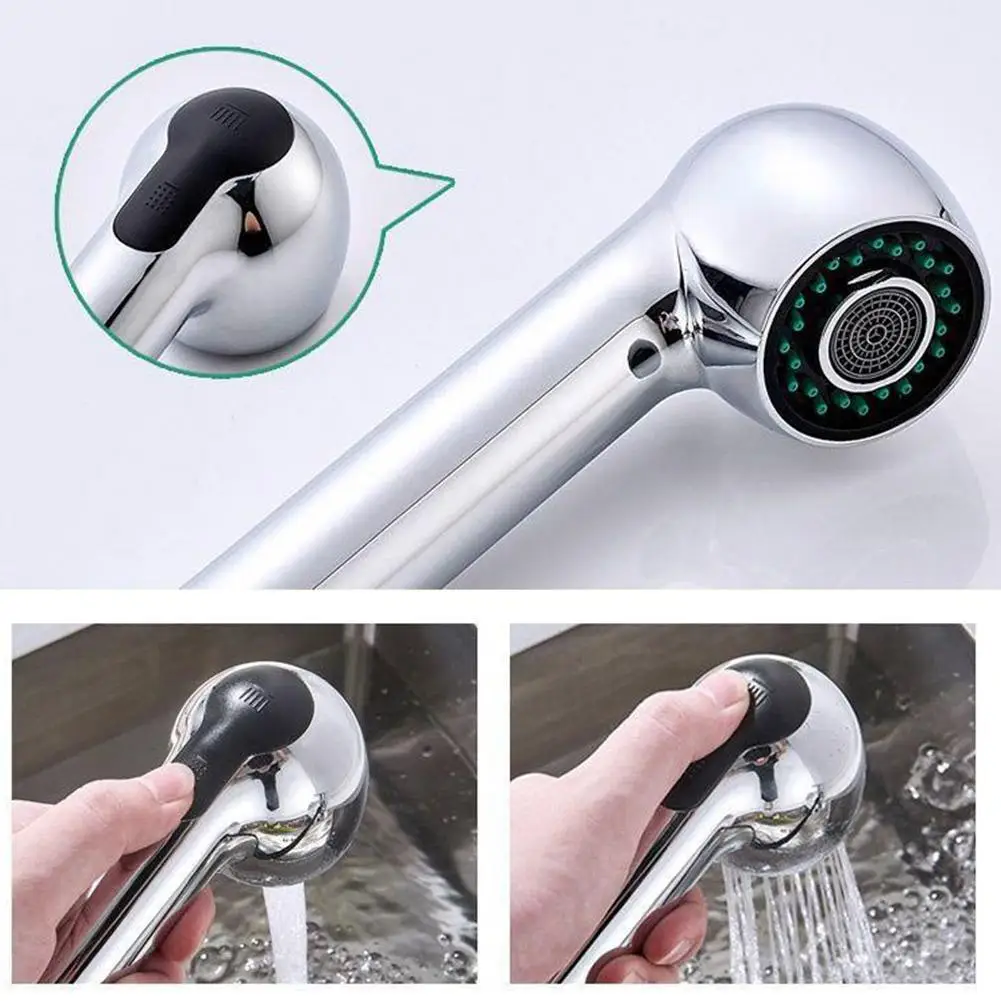 Kitchen Pull-out Faucet Splash Proof Showerhead Dual Function Vegetable Washing Splash Proof Faucet