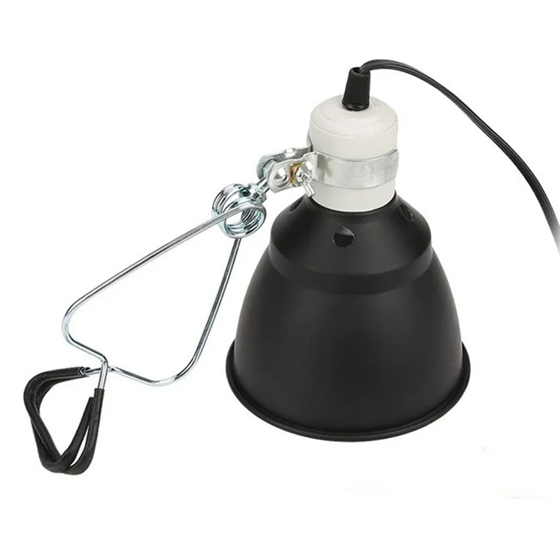 

ABJI-Illumination Pet Reptile Heating Lamp Set E27 Heating Lamp Bracket Lampshade Pet Light Bulb Bracket Emission Lamps